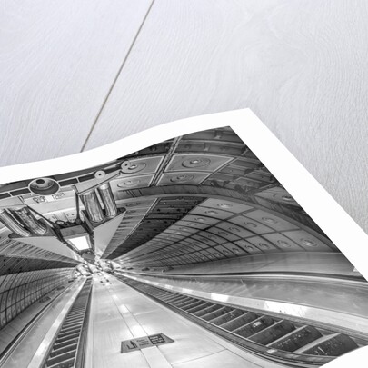 Escalator at subway station by Assaf Frank